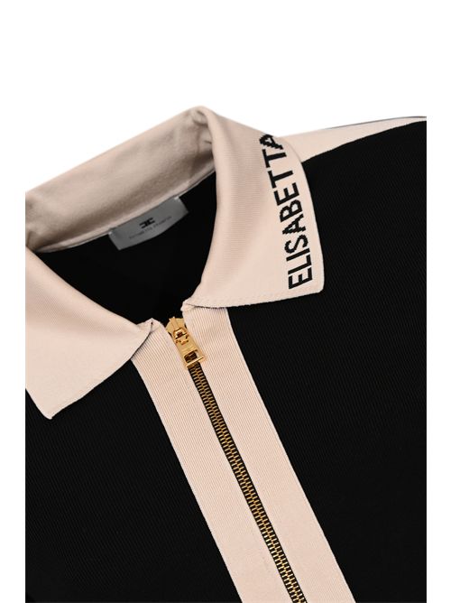 Giacca in maglia con bande in viscosa lucida Elisabetta Franchi | MK66S61E2685